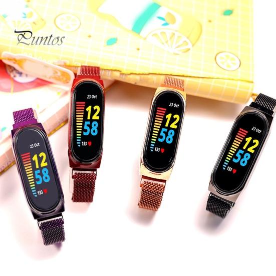 

Студенческие светодиодные цифровые часы Пресс-типа Водонепроницаемые Красочные разборчивые экраны Магнитный высокоточный ремешок из сплава Унисекс Детские спортивные наручные часы розового золота