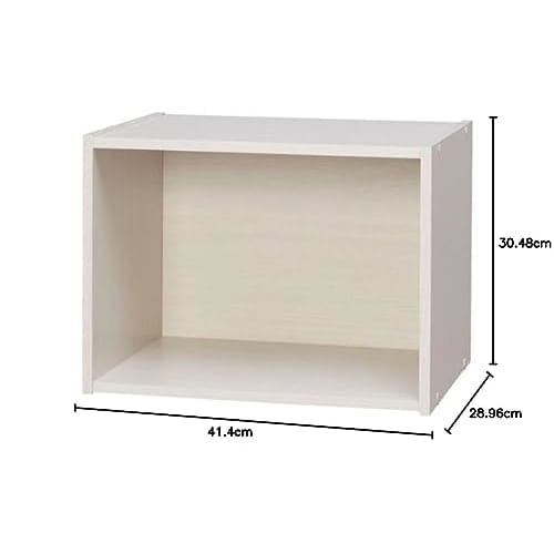 IRIS OHYAMA CX-1 Color Box, 1 Tier, 41.5cm Wide x 29cm Deep x 30.5cm High, Off-White