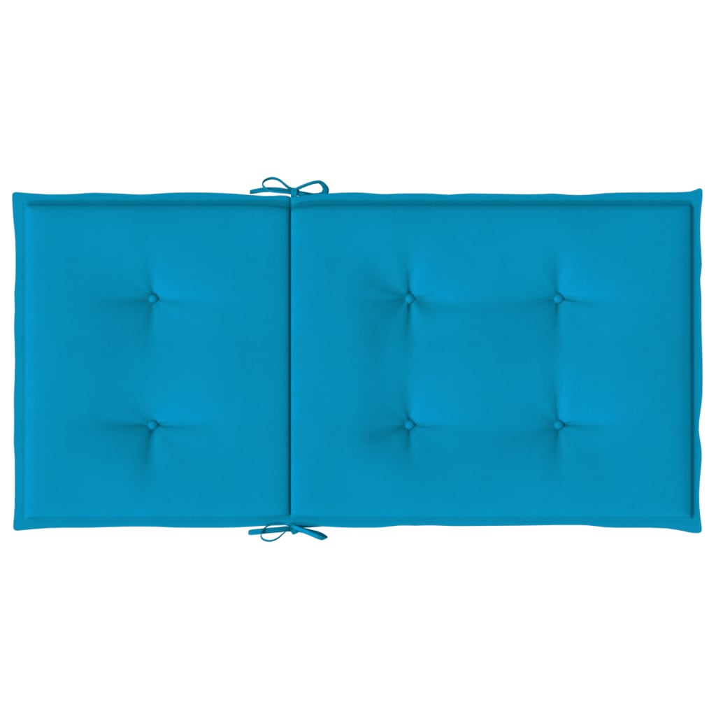 Garden Chair Cushions for Low Back Chairs 6 pcs Blue 100 x 50 x 3 cm