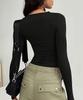 European/American Autumn Versatile Solid Color Long Sleeve Pullover T-Shirt