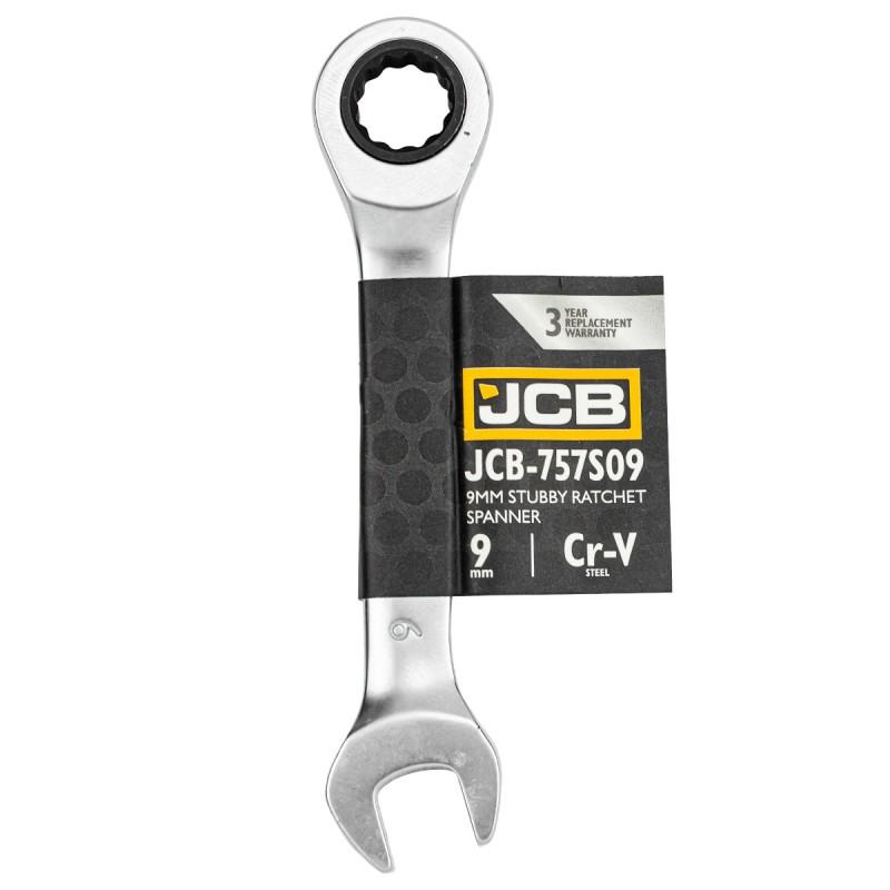 Short 9mm ratchet open-end wrench