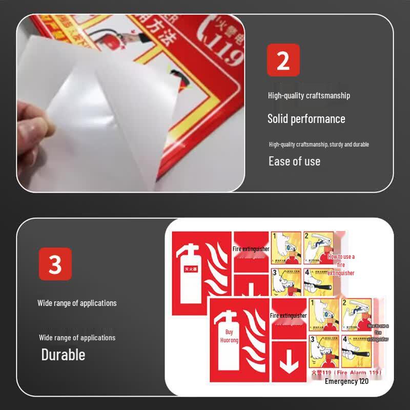 Carbon Dioxide Fire Extinguisher Instruction Sticker