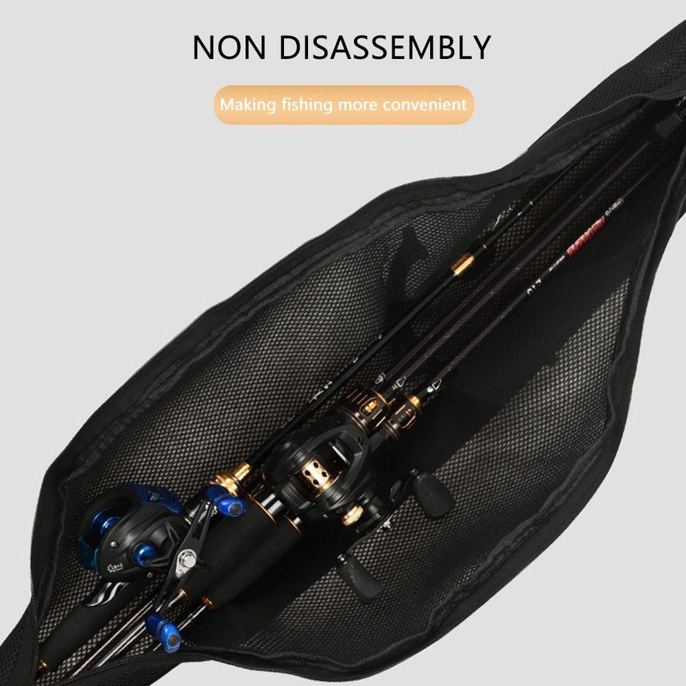 New Portable Folding Fishing Rod Bag With Shoulder Strap 120/130CM Fishing Rod Case Black Fishing Organizer