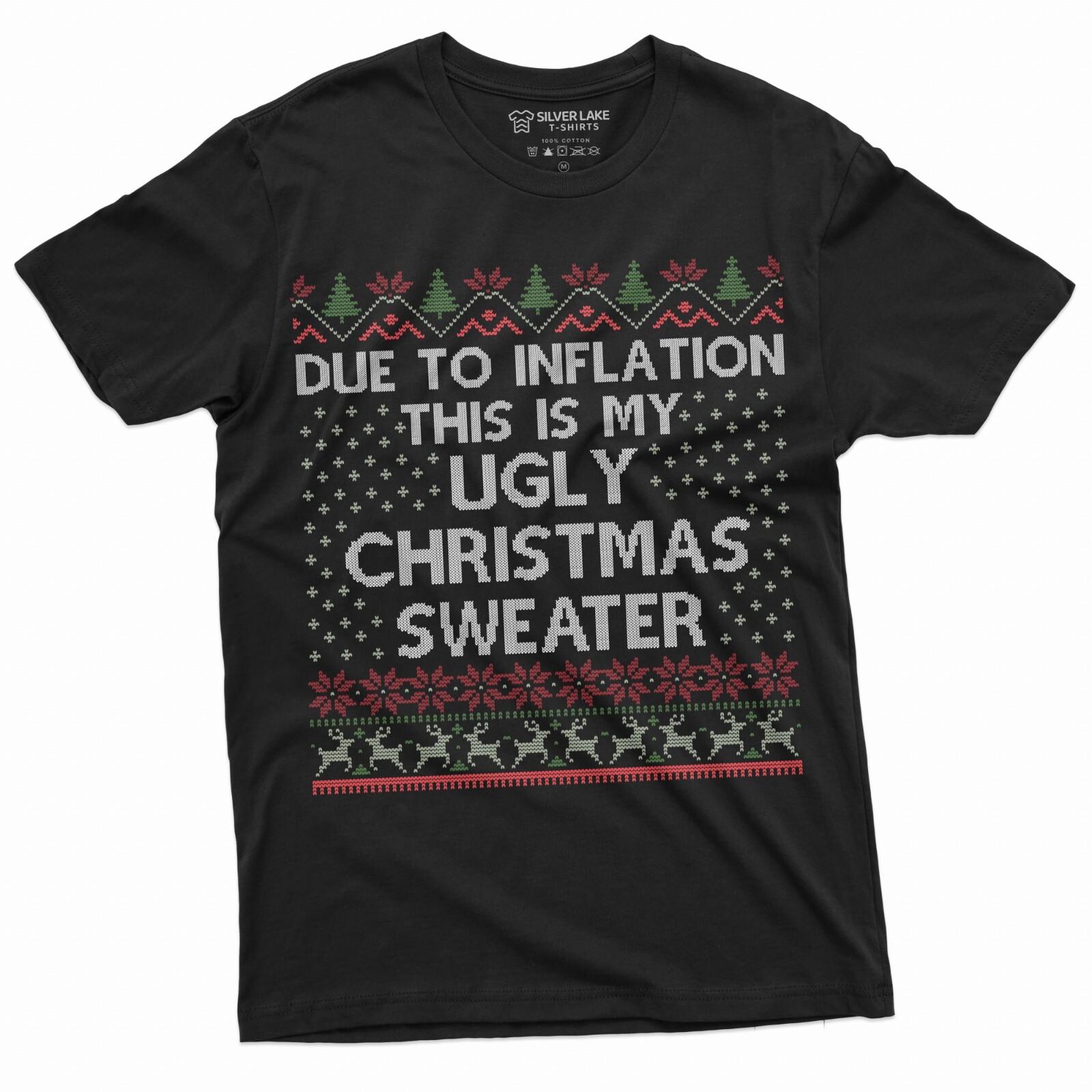 Funny Christmas Shirt Inflation Xmas T Shirt Ugly Christmas Tee Anti Biden Shirt M