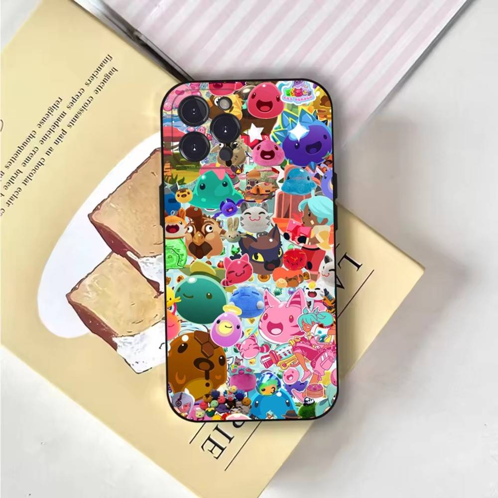 Game S-Slime Rancher Phone Case Phone Case For iPhone 16,15,14,13,12,11,Pro,X,XS,Max,XR,Plus,Mini Soft Black Cover
