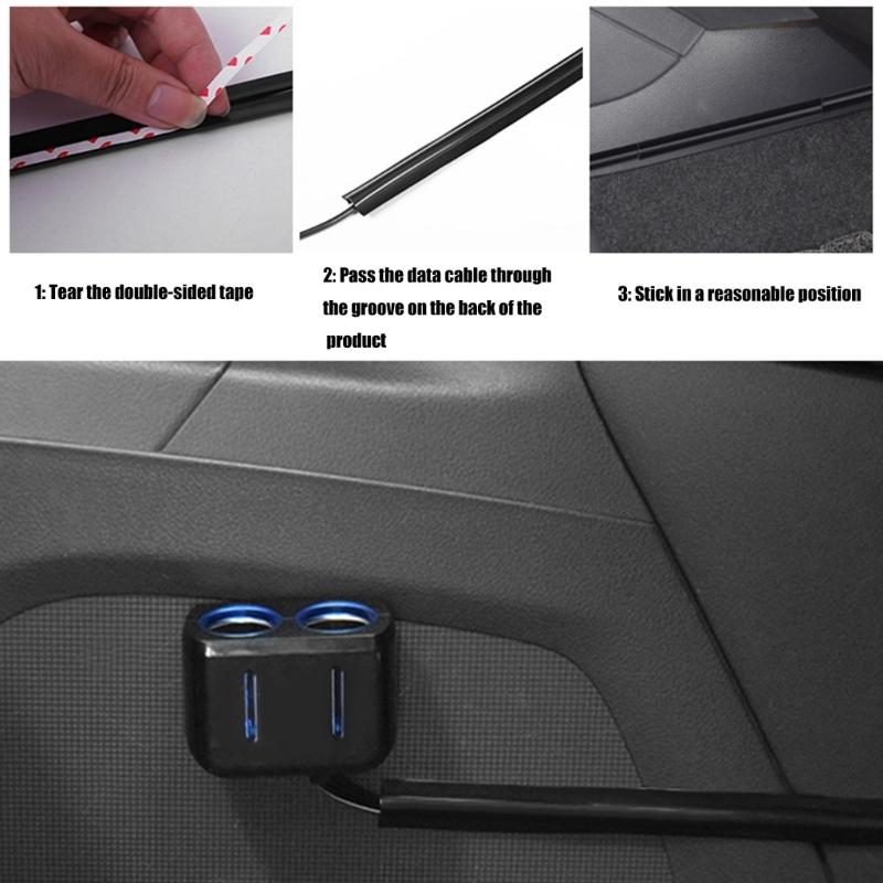 Car Wiring Cable Organizer Concealment Sleeve Kit Suitable for Interior Wire Management Protects Against Moisture Debris