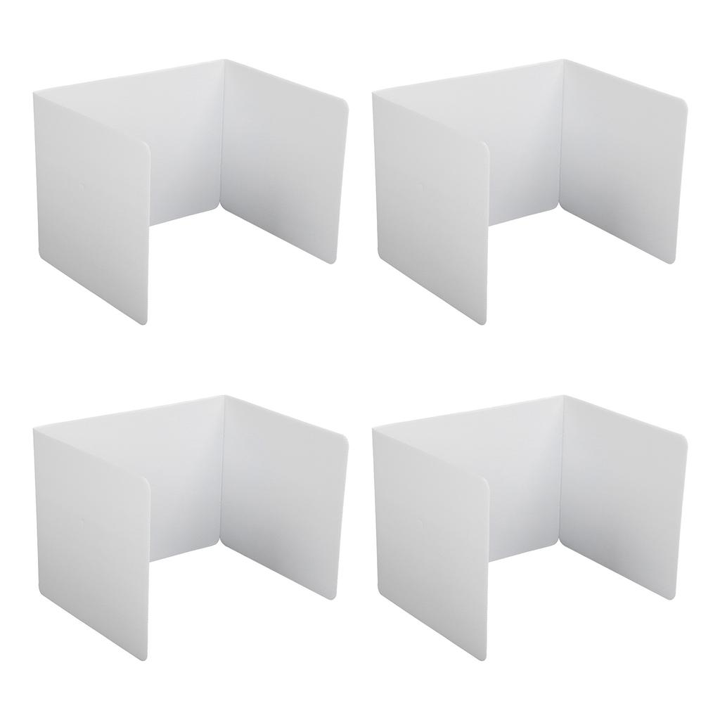 4pcs Classroom Privacy Shields Easy To Clean Quick Installation Plastic Desk Divider Boards for