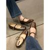 Ballet Shoes Retro French Mary Jane Shoes Women's Shoes Flat-bottomed Belt Temperament Shoes Large Size Women's Shoes -
