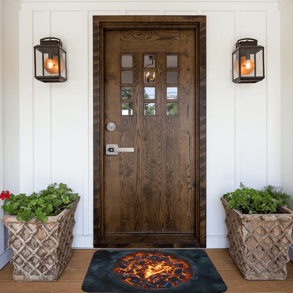 Versatile 3D Brazier Design Funny Gift Doormat Mat Anti-Slip  Kitchen Bath Living Room Rug Carpet 40*60cm