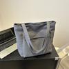Large Capacity Open Girly Fashion Single Shoulder Shopping Bag Women's Commuter Linen Handbag