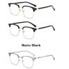 Fashion unisex square Plain glasses for men women Metal frame glasses polygon eyeglasses Gentle Black anti blue light glasses