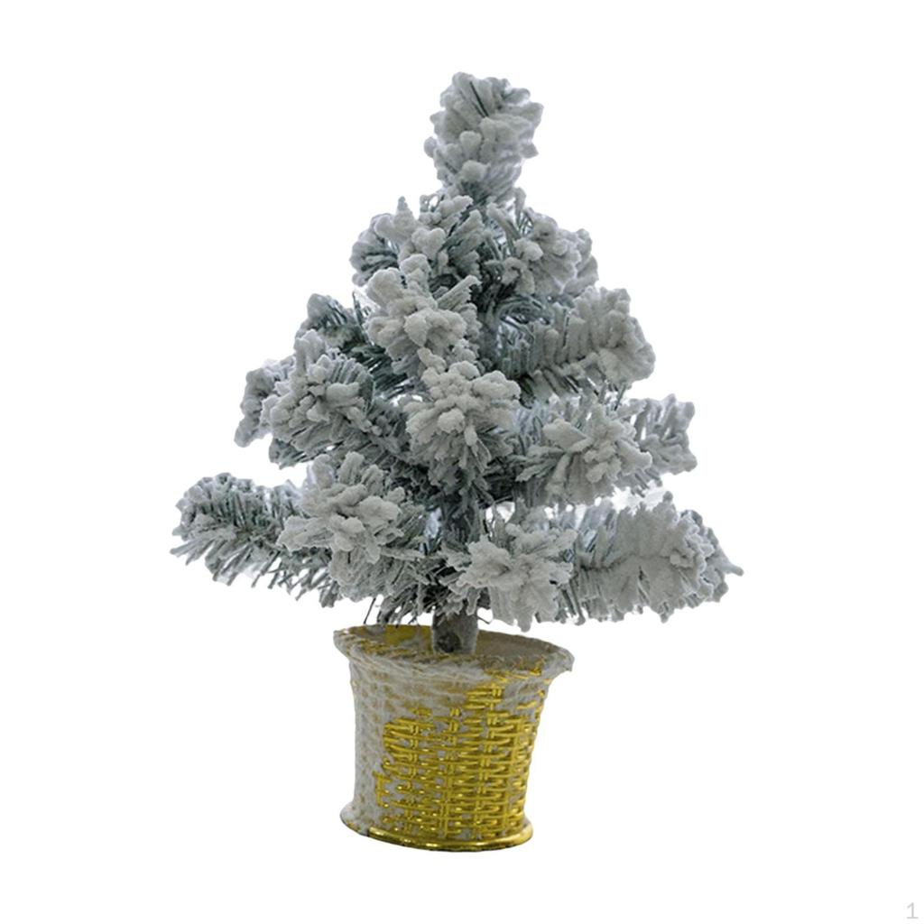 Small Artificial Christmas Tree Xmas Tabletop Ornament for Gardens, Weddings Accessory Holiday Party