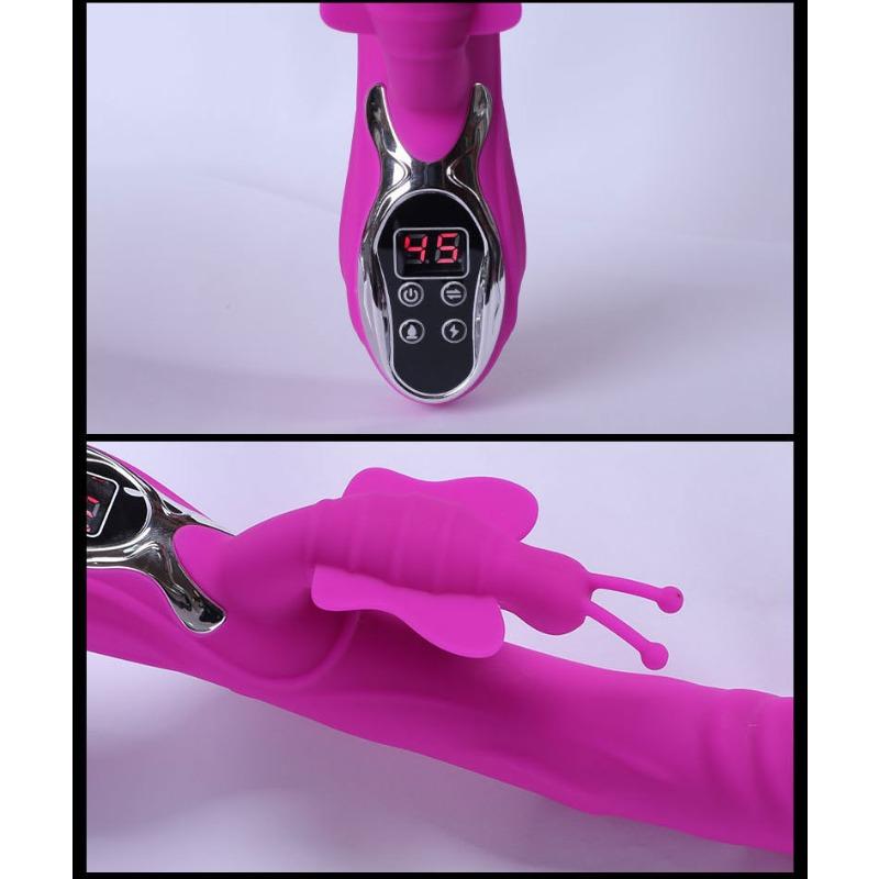 Wiederaufladbarer beheizter Vibrator Butterfly Female Frequency Vibration Stimulation Masturbator Erotische Sexspielzeuge für Erwachsene