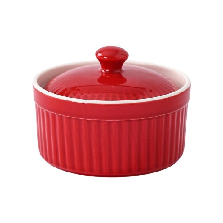 Miniature Covered Porcelain Ramekin Oven Safe Pottery Bowl For Daily Cooking And Meal Preparation