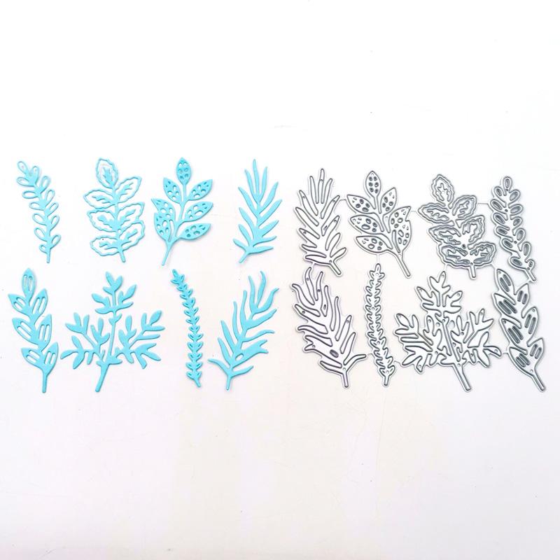 Metal Cutting Dies Eight Leaves Combined Pattern Cut DIY Scrapbooking Paper Craft Embossing Knife Mould Blade Punch Die