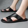 Men's Korean Style Non-Slip Beach Sandals - Trendy Single Strap Outdoor Slippers