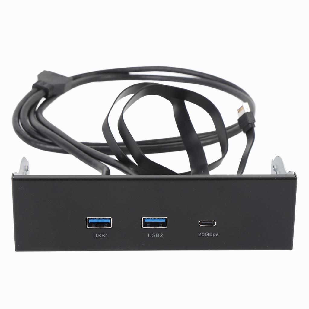 USB Front Panel Hub GEN2x2 USB A TYPE C 3 Ports 5.25 Inch 19 Pin 20Gbps Optical Drive Extension Panel for PC Computer