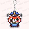 Hot Red Panda Eating Ramen Keychains for Accessories Cant Hear You Im Gaming Keyrings Jewelry Fans Friends Gifts