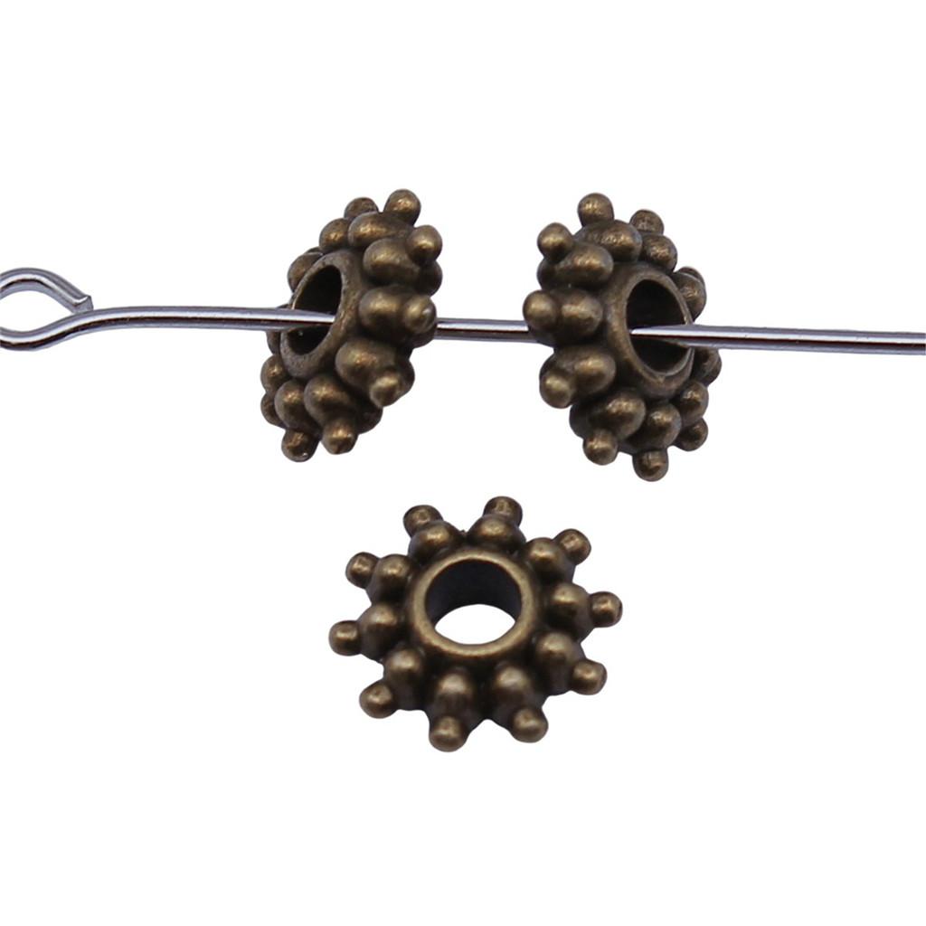 Caps Beaded Edge Spacer Beads Antique Style For DIY Jewelry Projects