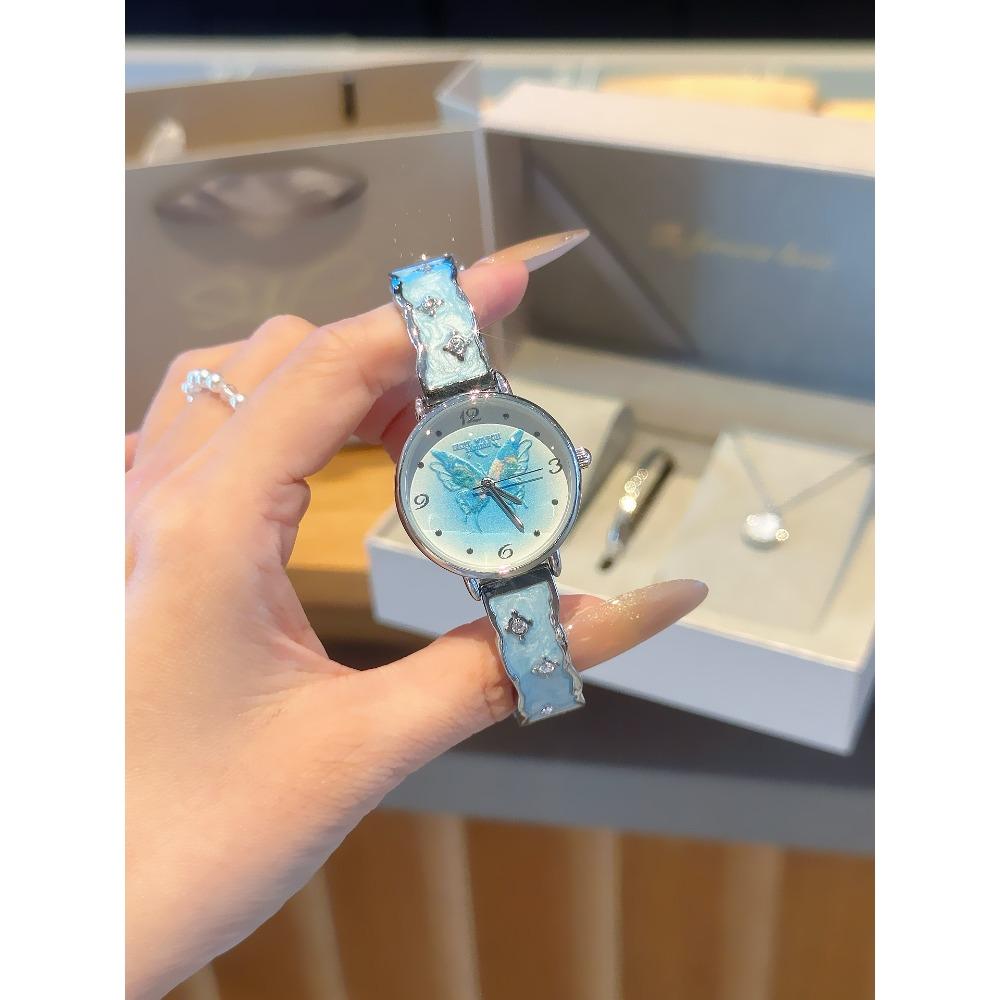 Exquisite Butterfly Bracelet Watch for Women Dreamy Temperament Watch Light Luxury Quartz Watch Fashionable Quartz Watch