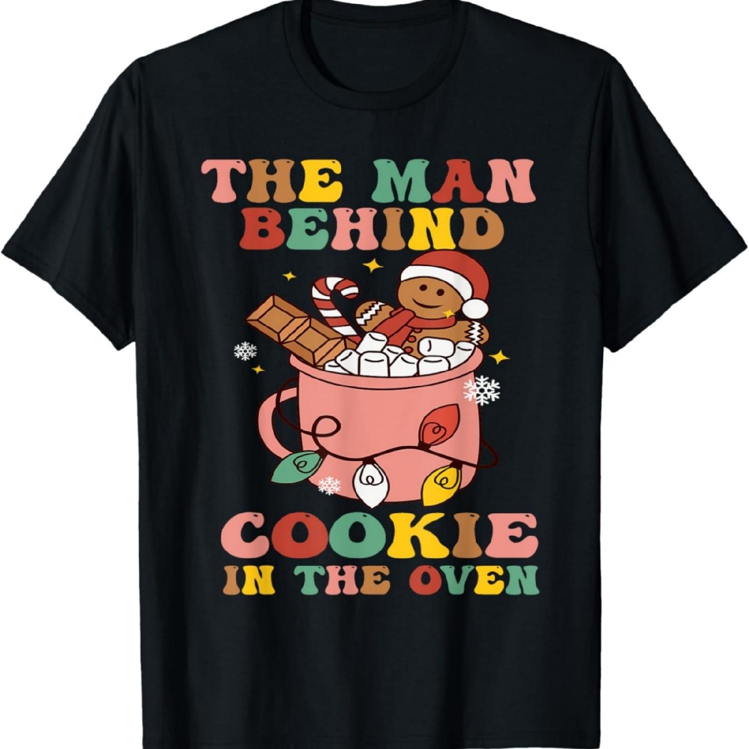 Man Behind Cookie In The Oven Pregnancy Announcement Reveal T-Shirt XXXXXL разноцветный
