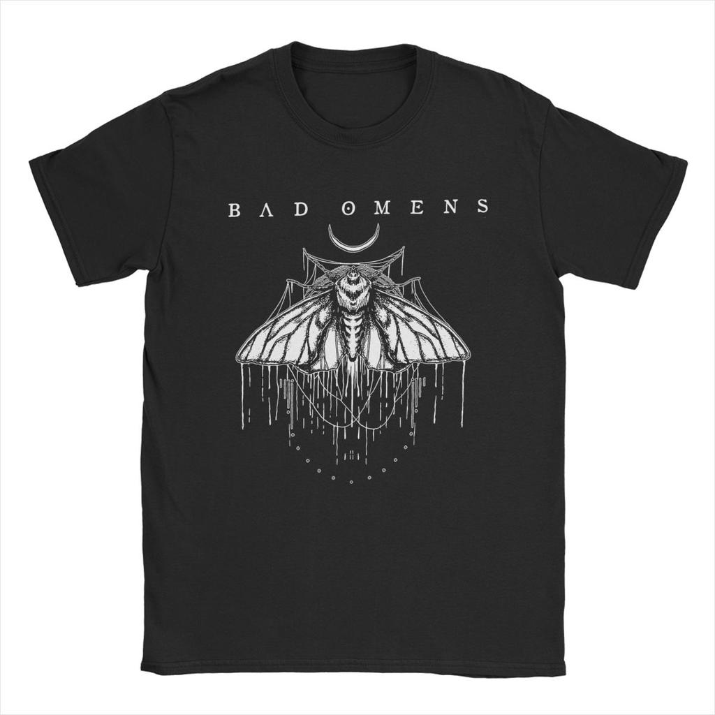 Moth Bad Omens Men's T Shirts Vintage Tees Short Sleeve O Neck T-Shirt 100% Cotton Summer Clothing