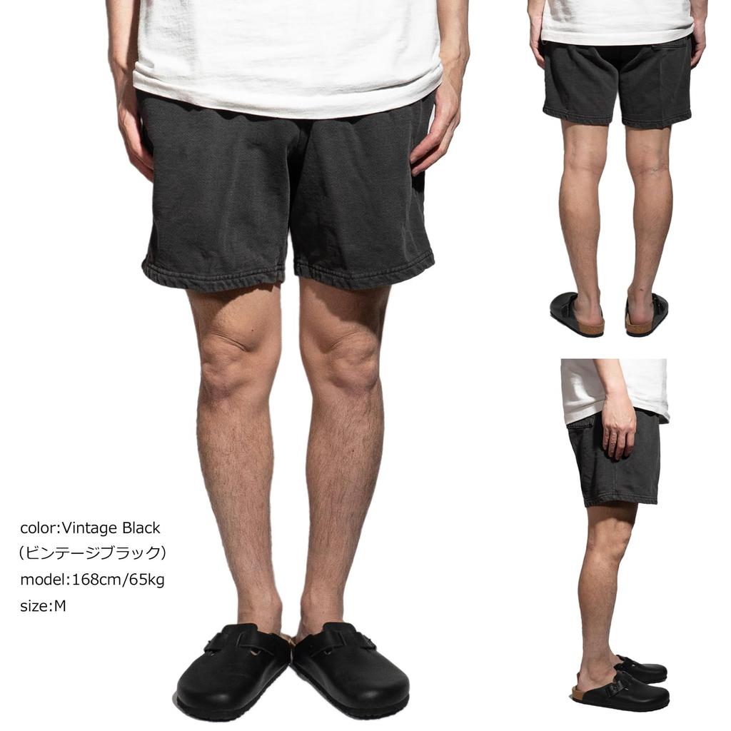 Angeles LOSANGELES APPAREL HF02GD 14oz Heavy Fleece Sweat Shorts Garment Dyed Made in USA Post Dyed Vintage Black XL [Los Apparel] [Used]