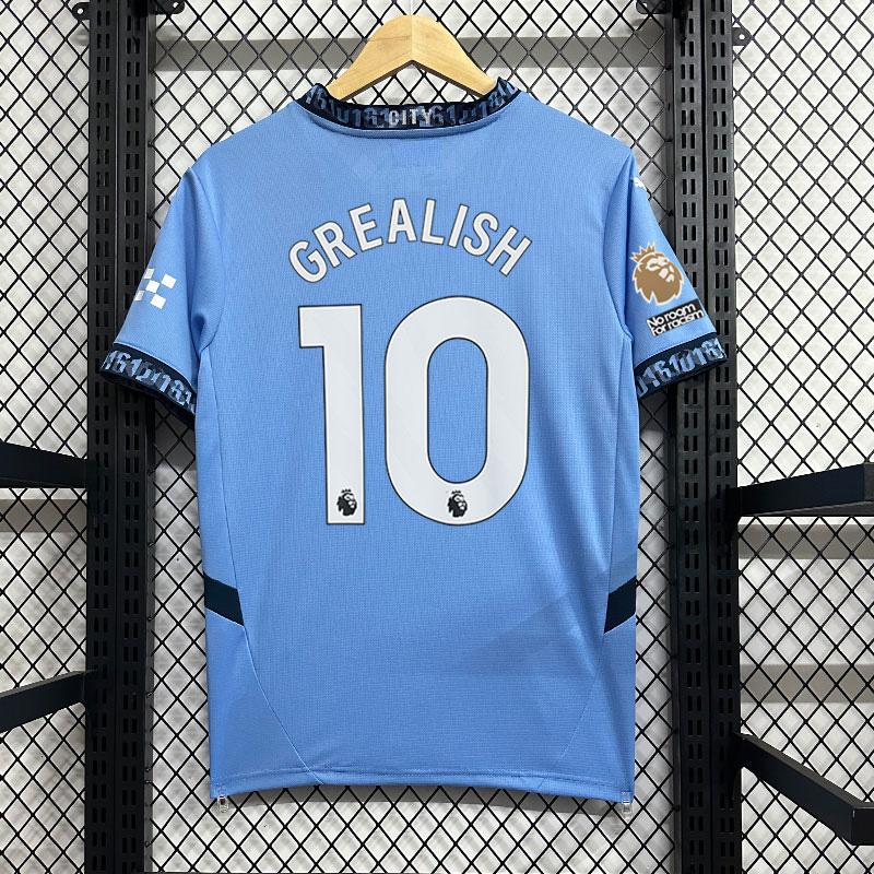 

2425 Домашня футболка Манчестер Сіті Версія гравця Виїзна Ліга Чемпіонів Голанд Де Брюйне Футболка з коротким рукавом Дихаюча XL