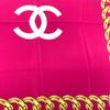 Used Chanel Coco Mark Logo Scarf Silk Pink 80cm Authentic 1195