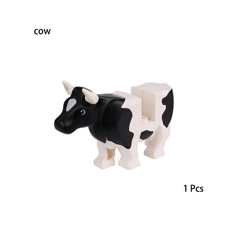 Farm Forest Animal Parts Compatible With Building Block Set Pasture Block Bricks Toys Playsets Goat Duck Dog Chicken Horse Squirrel