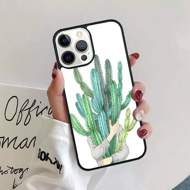 Plants Cactus Banana lamas Phone Case Cover For iPhone 17 Air 15 16 14 13 12 Pro Max 11 Pro Max Plus Coque Shell