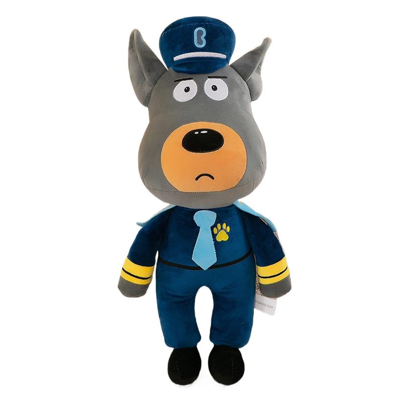 Sheriff Labrador Hund Gosedjur Docka Anime Säkerhetssergeant Labrador Varg Hund Gosedjur Fyllda Leksaker Födelsedag Julklappar