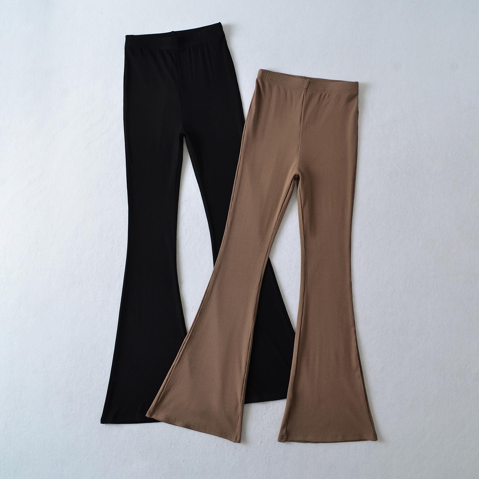 

Women s Trendy High Waist Slimming Flared Floor-Length Pants S