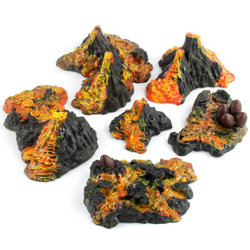 Realistic Pvc Volcano Eruption Model Set For Stunning Desktop Decoration And Play