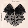 Halloween Bat Bow Hair Clips Bat Embroidery Lace Tulle Veil Gothic Hairpins Spooky Cosplay Hair Accessories For Women Girls