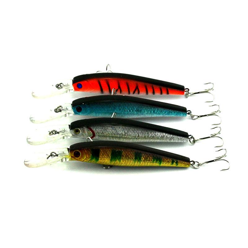 HENGJIA 4 STÜCKE Minnow Wobbler Köder Angeln 3D Augen Bionischer Angelköder Zubehör