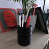 Portabolígrafos de Neumático Creativo Forma de Neumático Gran Capacidad Organizador de Escritorio para Bolígrafos Tijeras Clips de Papel Base Estable Antideslizante Decoración de Oficina