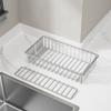Stainless Steel Chopstick Spoon Storage Rack Silver Cutlery Storage Basket  for Kitchen