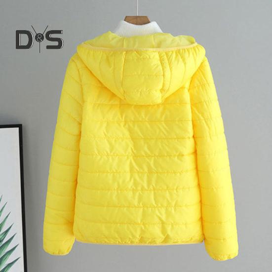 Fall Winter Women Jacket Thick Padded Warm Windproof Soft Zipper Closure Loose Cardigan Hooded Long Sleeve Lady Down Coat