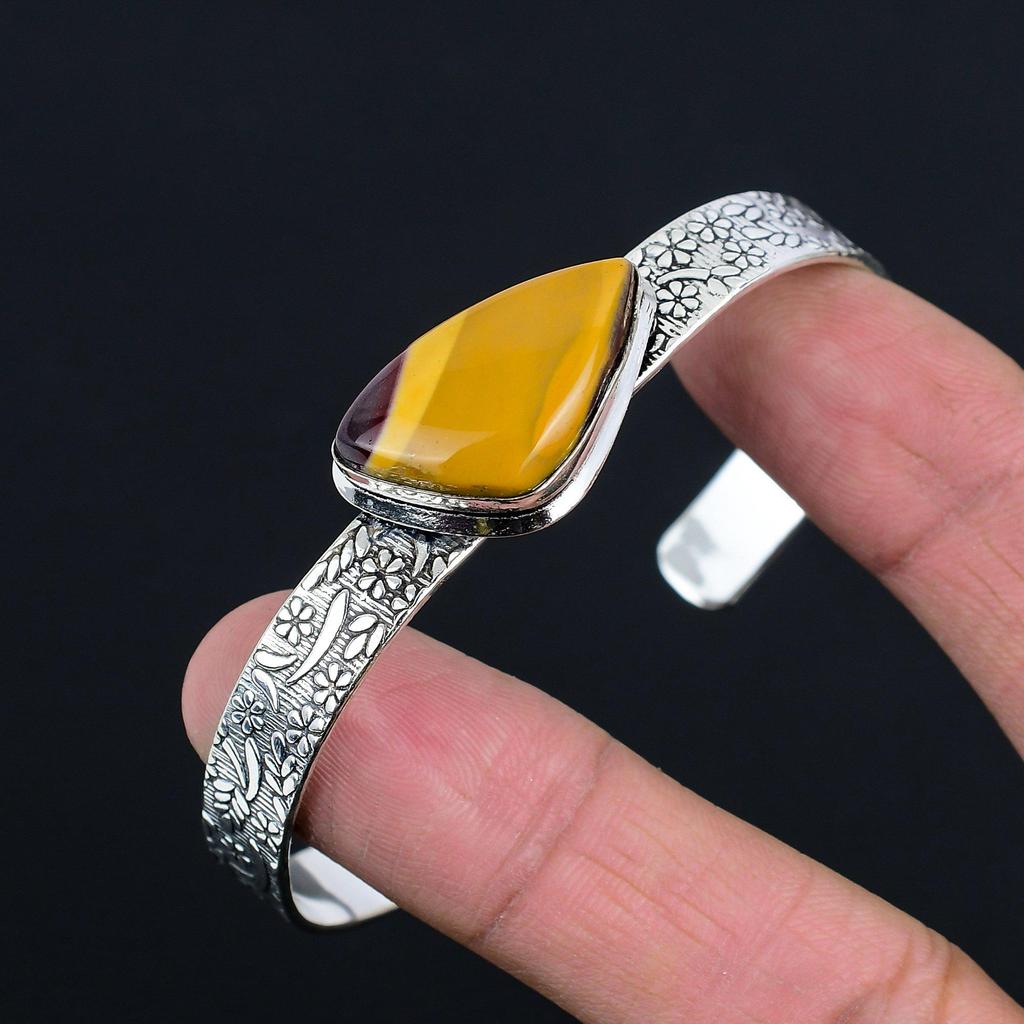 Töchtertag Sale 925 Sterlingsilber Natürlicher Mookait Verlobung Ehefrau Armreif