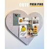 30 pcs - Heart Decorative P, Gold Cute P for Bulletin Board, Office or Home (30Pcs-Gold)