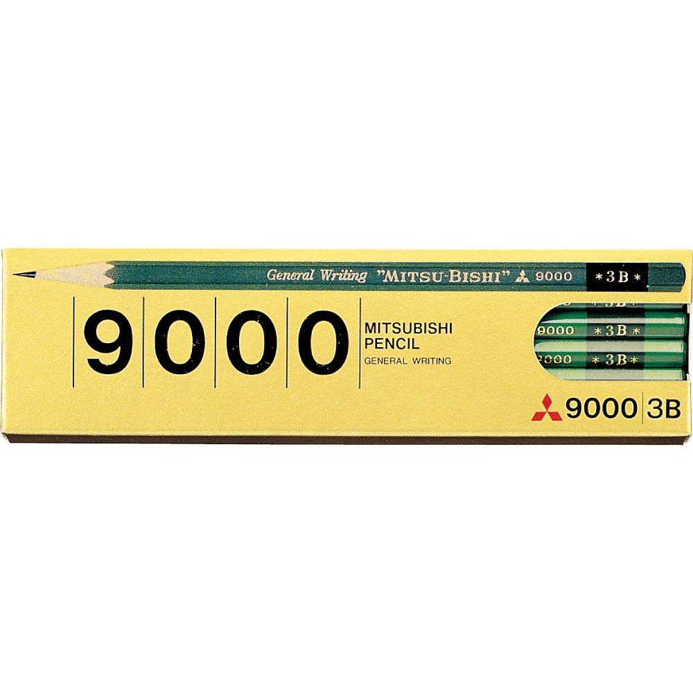 Mitsubishi Pencil Office Pencil 9000 Pack of K90003B 3B, 12,