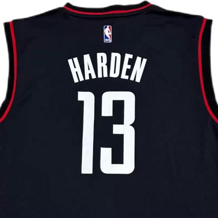 Adidas X NBA Collaboration Houston Rockets Harden Fashion Comfortable Soft Skin-Friendly Basketball Jersey Unisex jersey Black 7818A-3KH-AEB2072