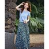 Elegant Floral Knit Two-Piece Skirt Set