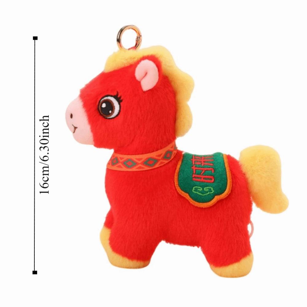 Chinese Style Lucky Pony Pendant PP Cotton Chinese Horse Plush Doll  Festive Decor