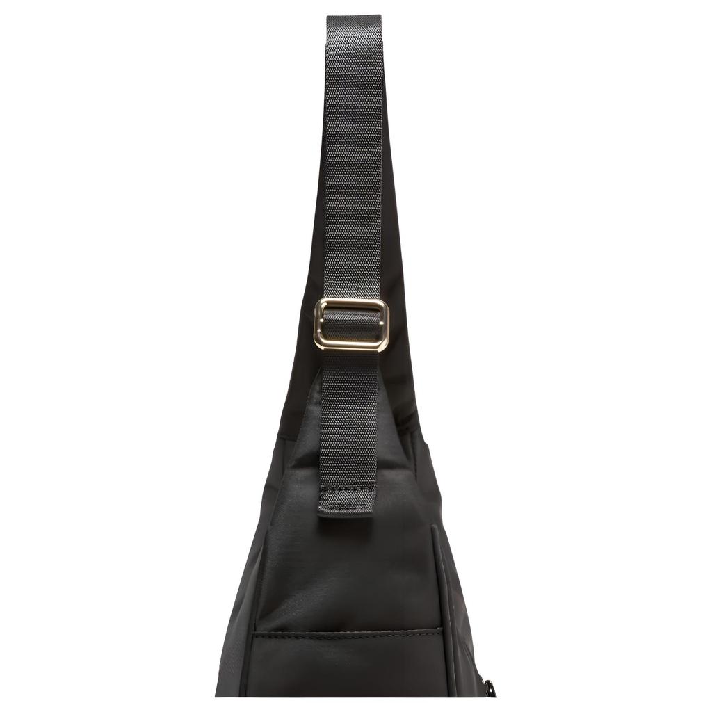 Lululemon City Essentials 4L Adjustable Strap Nylon Shoulder Bag Unisex Shoulder Bag Black Gold LW9FRTS-3385