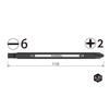 VESSEL Ball Grip Dedicated Replacement Axis Bit (Double Head +2/-6ÁE10) PD142611