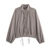 Estate 2026 nuova moda di strada transfrontaliera europea e americana per donna giacca a quadri a maniche lunghe con colletto alla coreana 2w103 12612