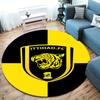 Al-Ittihad Club Round Area Rug,Carpet Rug for Living Room Bedroom Sofa Playroom Decor,Non-slip Floor Mat