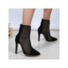 Autumn Sexy Mesh Women Ankle Boots Pointed Toe Fashion Zip Ladies Party Stiletto High Heels Stripper Shoes Lolita Shoes 35-43
